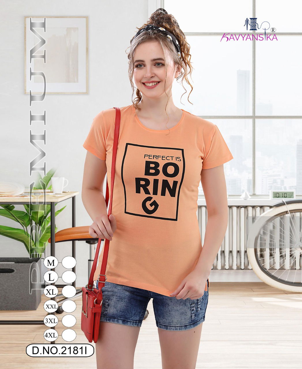 Kavyansika Side Cut 2181 Casual Wear Hosiery cotton T-shirt Collection